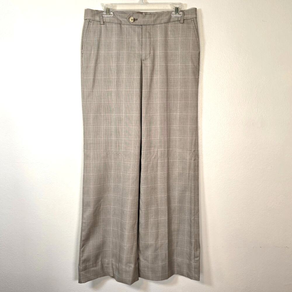 Vintage Y2K Gap Glenn Plaid Pants Women's 12 Favorite Fit Tan Pink Academia